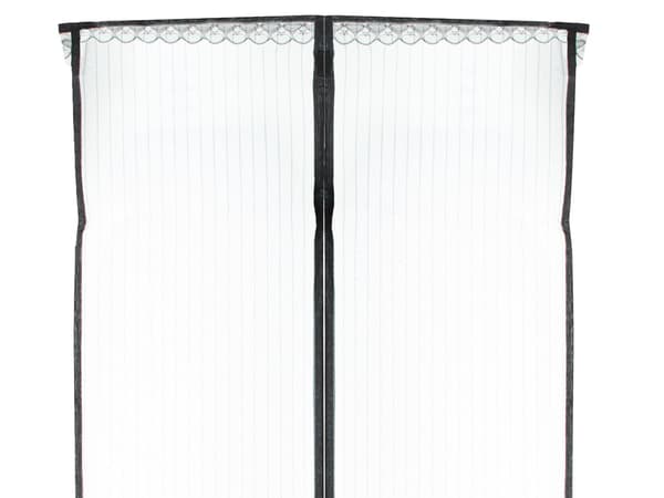 Magnetisk insektnet til dør 110x220 cm sort polyester med stifter