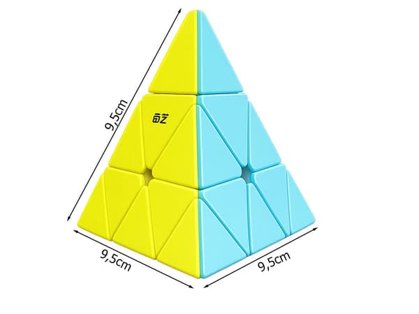 Pyraminx pyramidekube 3D logikpuslespil roterende plast 9,5 cm