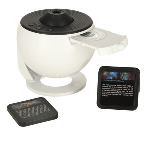 Stjernehimmel projektor LED med 12 rumskiver, USB, timer, rotation