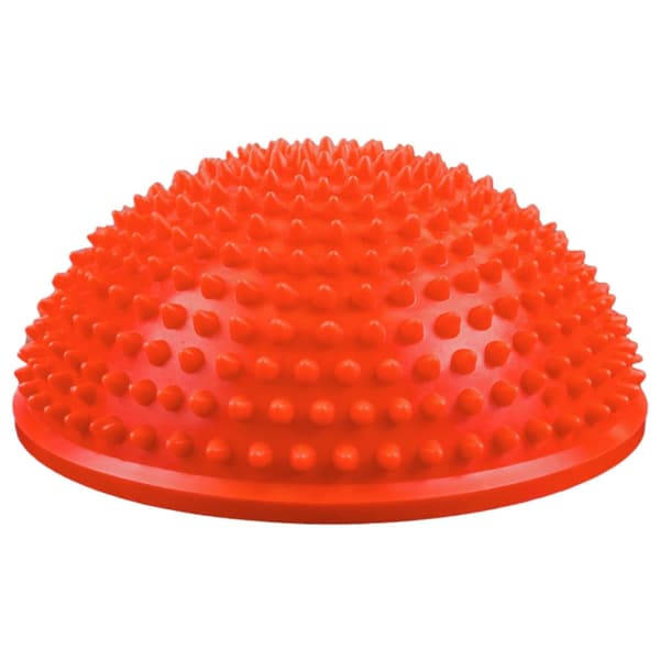 Sensorisk balanshalvboll 16 cm med massageknoppar orange
