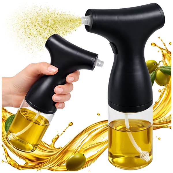 Elektrisk oliesprøjte i glas 200 ml sort USB-C