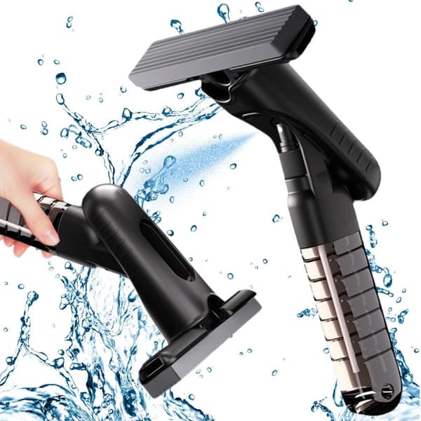 Mini håndmoppe med spray og vandtank 200 ml, sort
