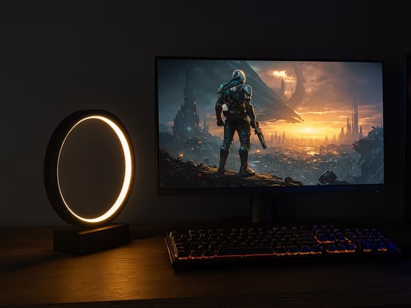 Bordlampe LED dæmpbar touch USB sort 23,5 cm