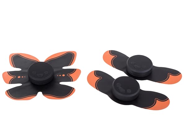 EMS muskelstimulator sæt med 6 programmer 9 niveauer 3 kontrolpaneler
