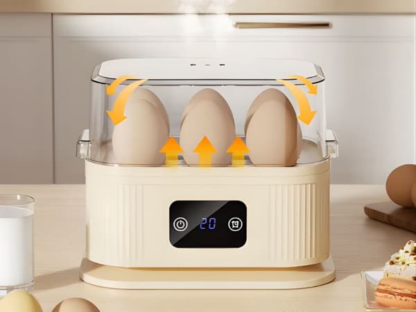 Äggkokare 6 ägg 200 W med timer display hårdhetskontroll