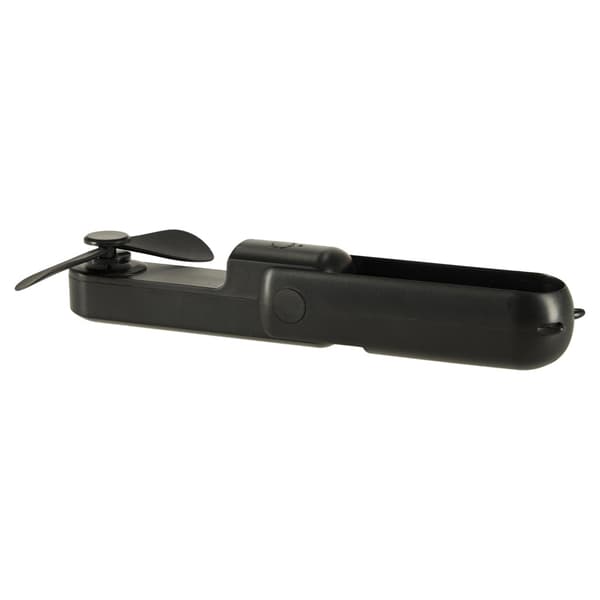 Mini USB-ventilator 2-i-1 hånd/bord 1200mAh USB-C sort