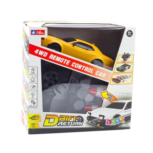 Fjärrstyrd driftbil 4WD 2.4 GHz med extra drift-däck & koner