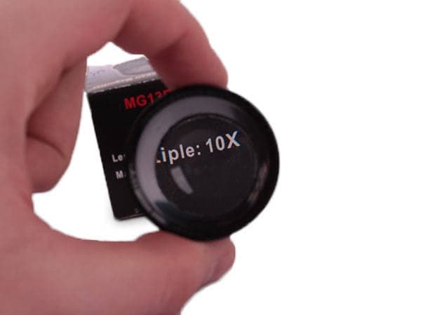 Pannlupp 10x förstoring 30 mm lins svart