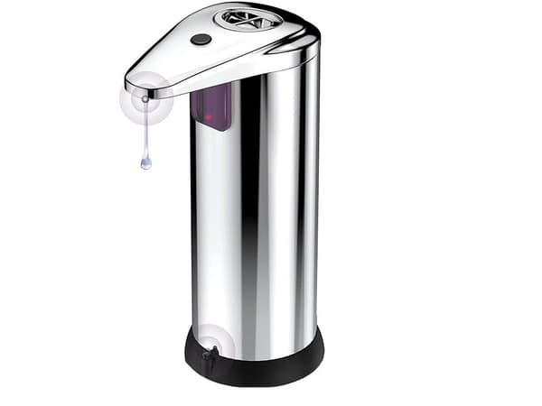Beröringsfri tvåldispenser med sensor 200 ml silver för flytande tvål