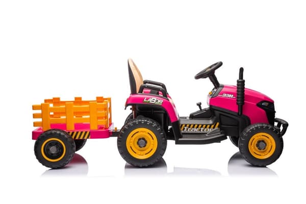 Batteridriven lektraktor för barn rosa BBH-030