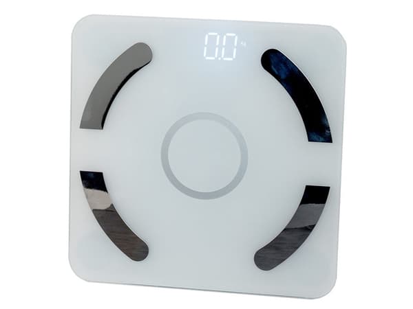 Digital badrumsvåg Bluetooth 180 kg kroppsmätning, vit, Android/iOS