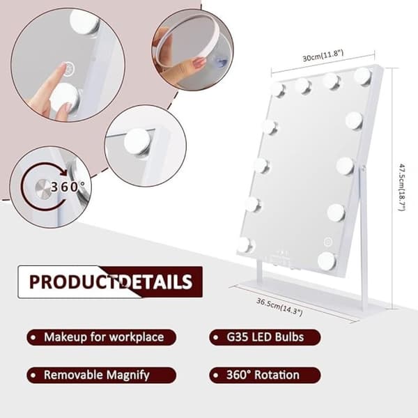 Professionelt Makeupspejl med LED-belysning – Moderne og
