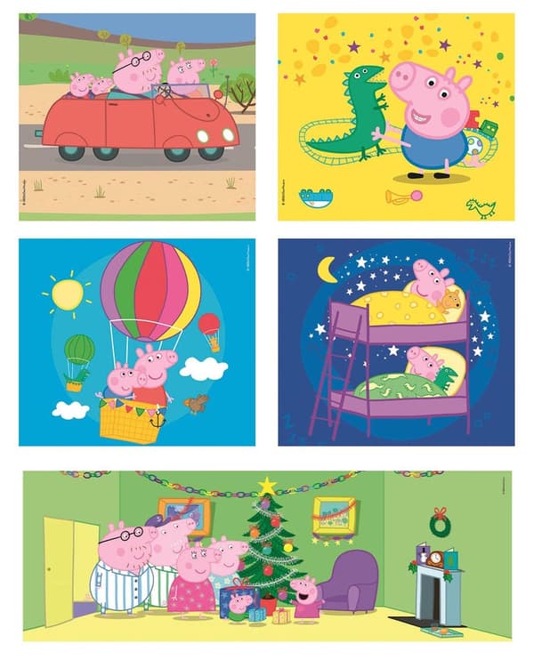 Pusselset Peppa Pig 10-pack 18/30/48/60 bitar barn 4+