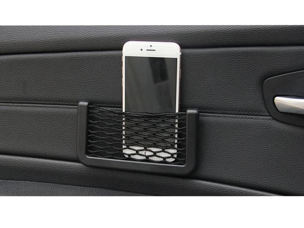 Bilorganisator netlomme 19,5x8 cm selvklæbende sort