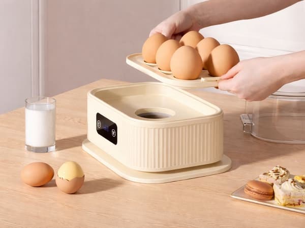 Äggkokare 6 ägg 200 W med timer display hårdhetskontroll
