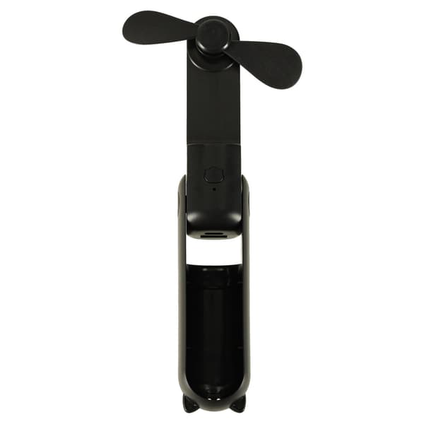 Mini USB-ventilator 2-i-1 hånd/bord 1200mAh USB-C sort