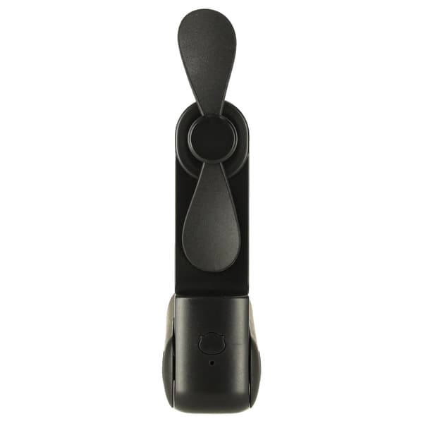 Mini USB-ventilator 2-i-1 hånd/bord 1200mAh USB-C sort