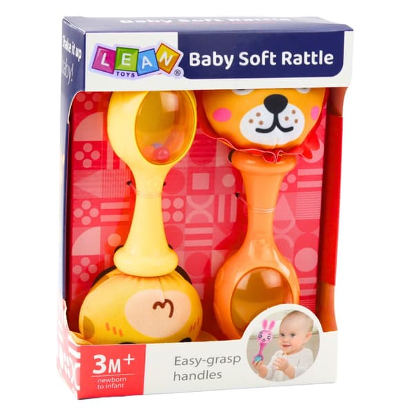 Sensoriska rasselset 2-pack lejon & giraff BPA-fri plast/textil