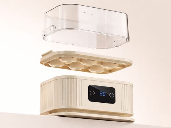 Äggkokare 6 ägg 200 W med timer display hårdhetskontroll