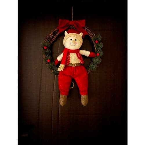 Julkrans julälv 36 cm för dörr/vägg, trä/plast/polyester