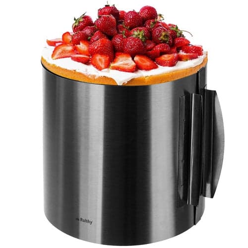 Justerbar kagering bageform rustfrit stål 15 cm, Ø16-30 cm