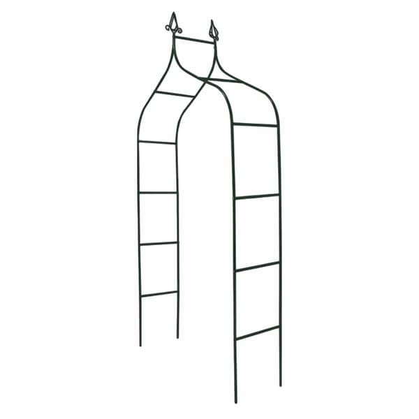 Havepavillon espalier til klatreplanter stål sort 265 cm