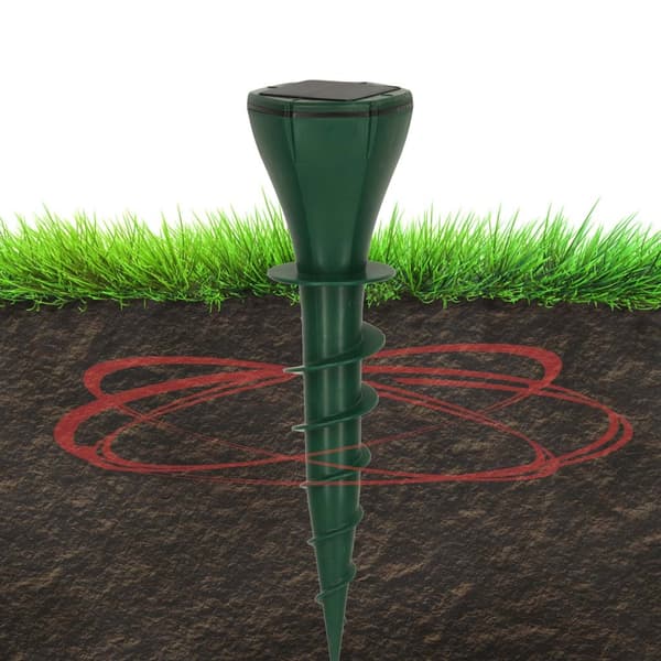 Solcellsdriven mullvadsskrämma 2-pack IP65 med 3 vibrationslägen
