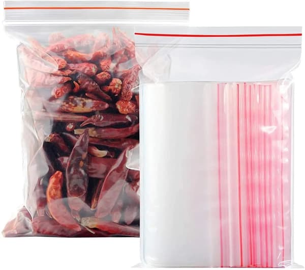 100-Pack Ziplock Blixtlåspåsar - Transparenta,