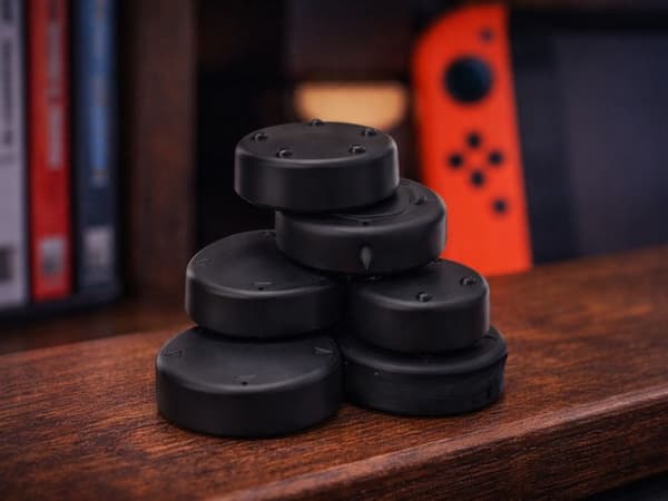 Tommelgreb til Nintendo Switch 2 Joy‑Con silikone sort 6‑pak