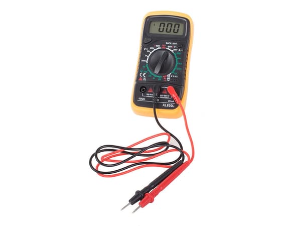 Digital multimeter med LCD-bagbelysning 9V-batteri + testkabler