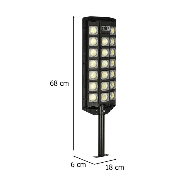 Solcellsdriven LED-strålkastare 60W 520 LED med rörelsesensor 10 m