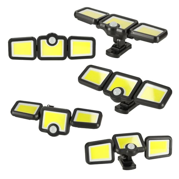 Solcellsdriven LED-utomhuslampa 3W med rörelsesensor och skymningssensor