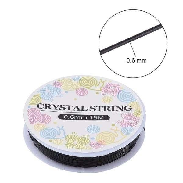 Elastisk tråd til smykker og håndværk – 0,6 mm x 15 m
