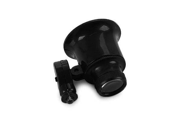 Pandelupe 20x med LED-belysning sort inkl. 2 batterier