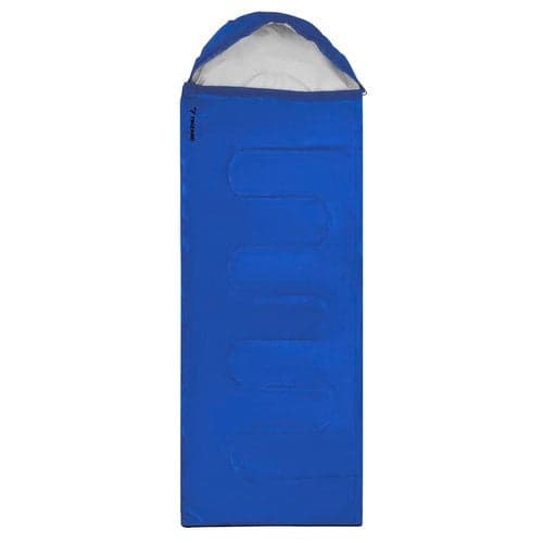 Sovepose 200x75 cm hulfiber 210T ripstop med hætte blå/sort