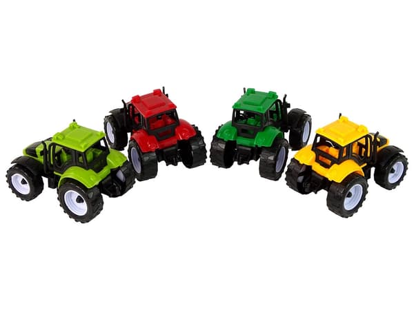 Lelutraktorit 4-pack 12 cm kitkaveto, eri väreissä 3+ år