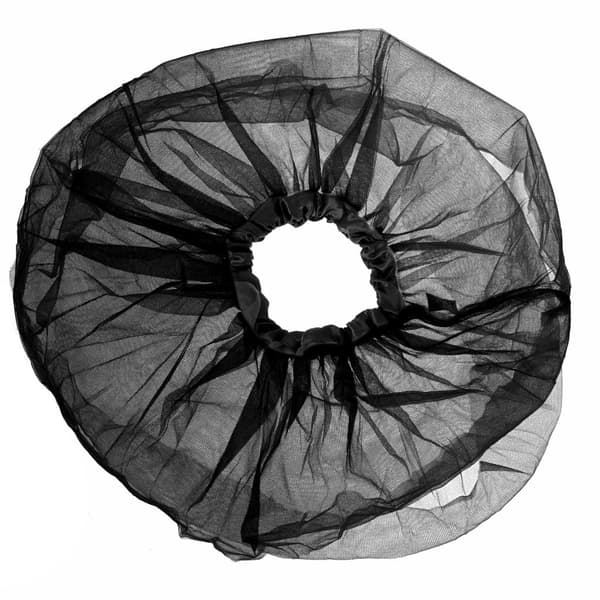 Tyllunderkjol barn svart 3-lagers med elastisk midja 29 cm
