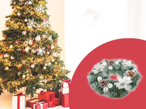 Julekrans med kogler 30 cm