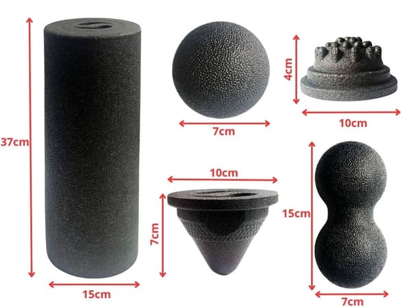 Massage roller set 5-i-1 EPP-skum för hela kroppen svart