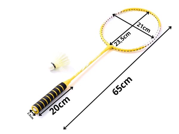 Badmintonracket sæt 2-pak 65 cm grøn med etui