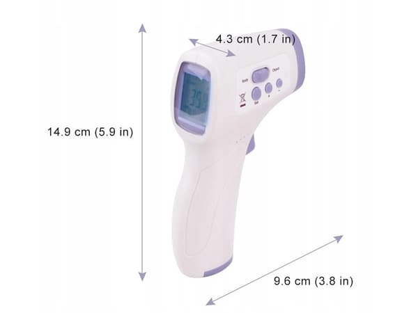 Beröringsfri infraröd febertermometer 1 s LCD minne
