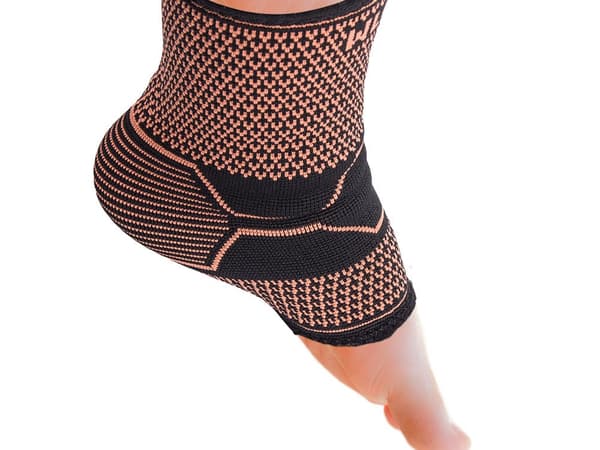Ankelstöd elastisk kompression 22–24 cm svart/orange
