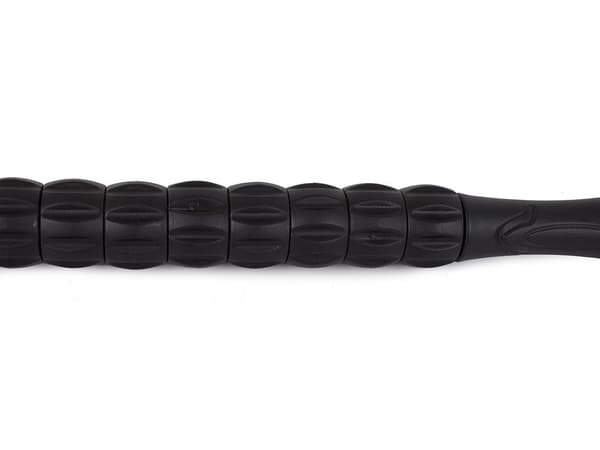 Massagerulle med 9 ruller til ryg/ben plast sort 42 cm