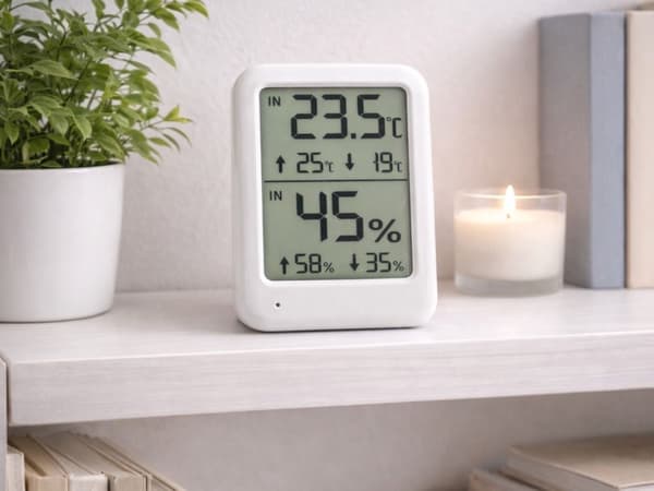 Termometer/hygrometer med LCD og ekstern sensor -40 till +90°C