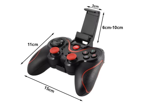 Langaton peliohjain Bluetoothilla mobiilitelineellä iOS/Android/PC musta
