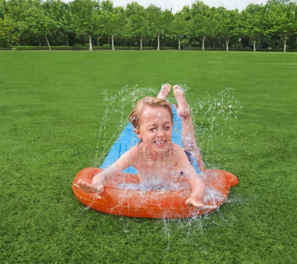 Vandrutsjebane med pool 488 cm PVC til børn