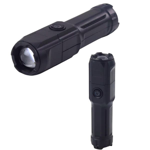 LED-taskulamppu zoomilla, 3 tilaa, ladattava micro-USB, 14 cm