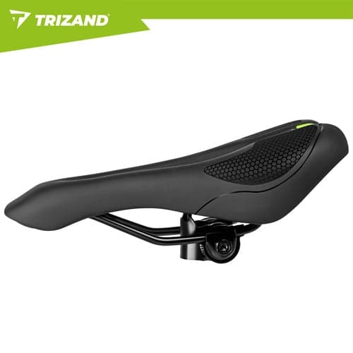 Cykelsadel ergonomisk blød polstring 28x14 cm sort universal