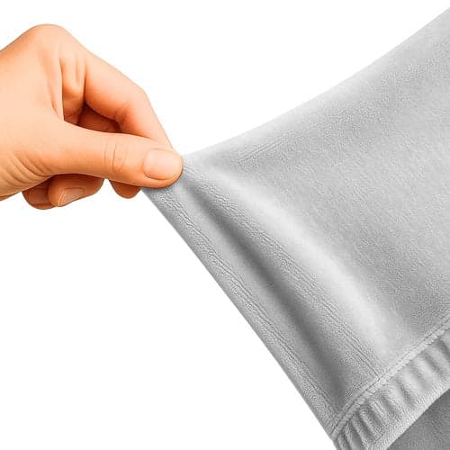 Sofföverdrag hörnsoffa elastisk sammet ljusgrå 190-230 cm + kuddfodral