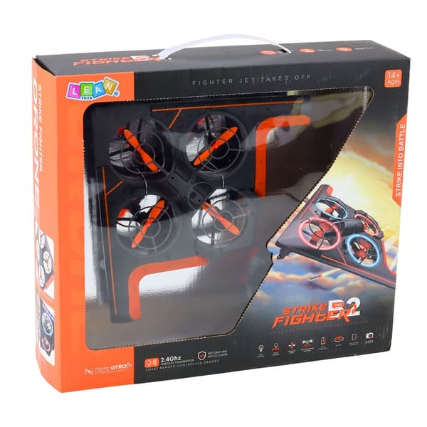 Fjernstyret quadcopter-drone med LED, appstyrning, 22 cm
